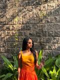 Sunset Flamed Midi Dress