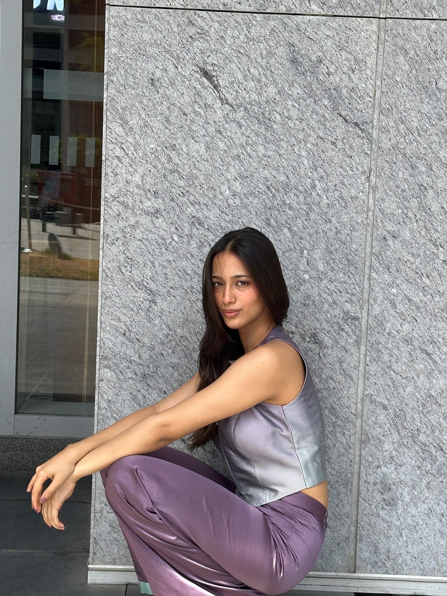 mauve vest set ✨