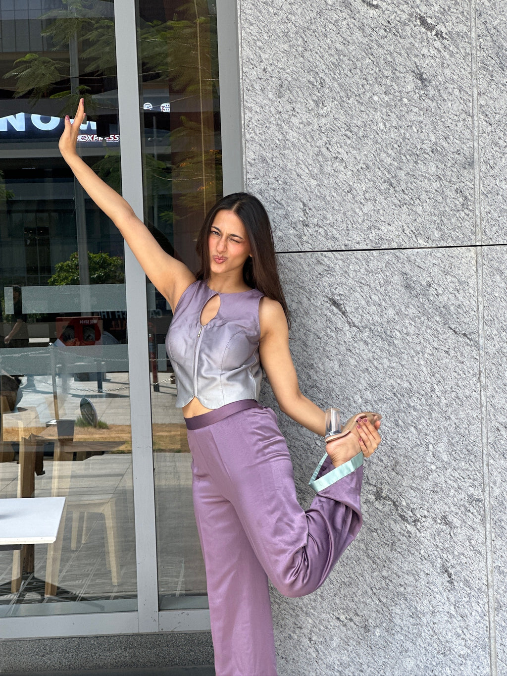 mauve vest set ✨