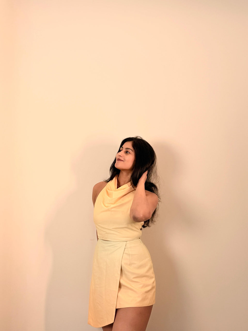 Ivory Soleit' halter skirt and top