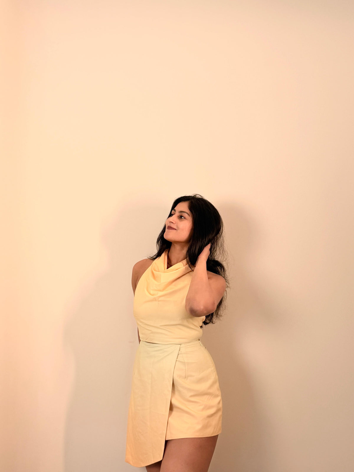 Ivory Soleit' halter skirt and top